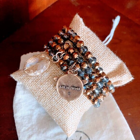 Katia Designs ALL IS WELL Dragonfly Wrap Bracelet Gold - Picture 6 of 8